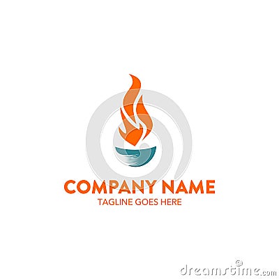 Unique flame related logo template. vector. editable Vector Illustration