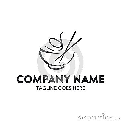 Unique food and restaurant logo template Vector Illustration