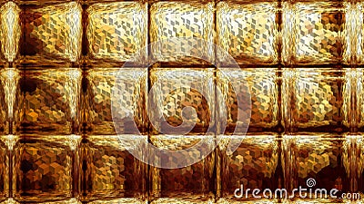 Unique Gold Cubes Abstract Art Background Stock Photo