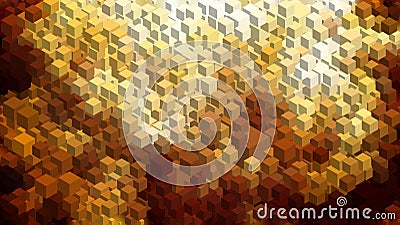 Unique Gold Cubes Abstract Art Background Stock Photo