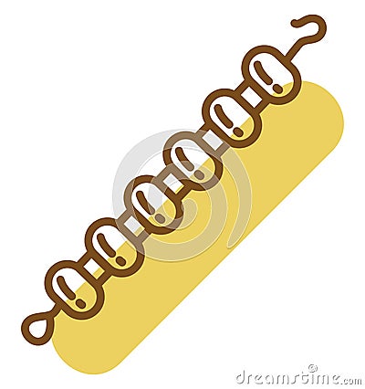 Unique golden bracelet, icon Vector Illustration