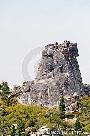 Unique granite rock formation Stock Photo