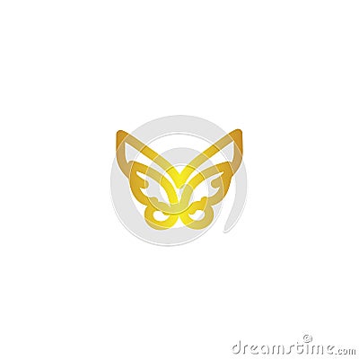 Unique illustration of butterfly color line design vector Vector Illustration