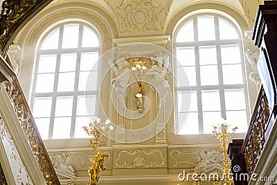 Unique interior of National Academic Opera and Ballet Theater Editorial Stock Photo