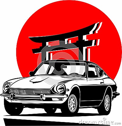 Unique Japanese Cars Logo Datsun 240Z JDM Stock Photo