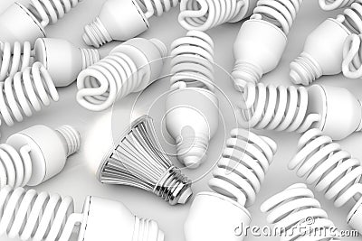 Unique LED light bulb Stock Photo