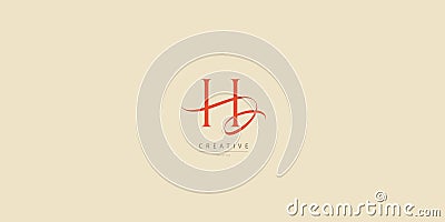 Unique letter H logo design Vector Illustration