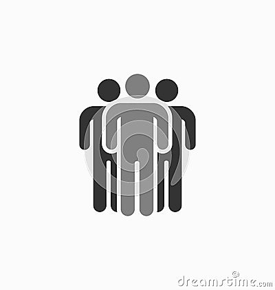 Unique man silhouette icon vector sign. Different, special person Vector Illustration