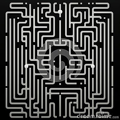 Unique minimalistic maze with simplicity and elegance Stock Photo