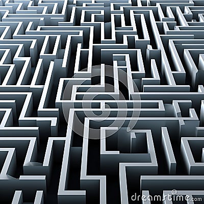 Unique minimalistic maze with simplicity and elegance Stock Photo