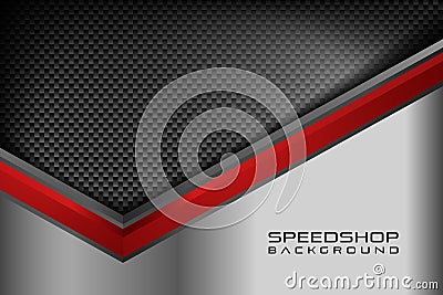 Unique Modern Abstract Carbon Automotive Background Vector Illustration