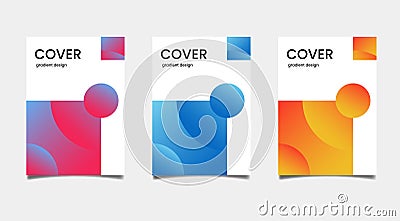 Unique modern gradient A4 vector. Perfect for cover design. Stock Photo