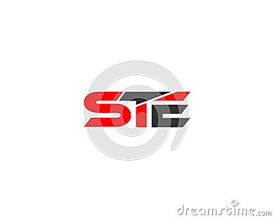 Unique modern Letter STE logo Vector Illustration