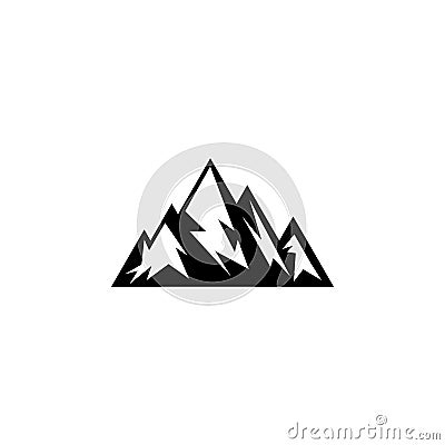 Unique mountain silhouette logo. Stock Photo