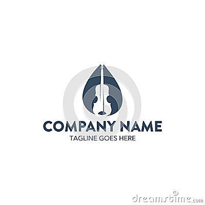 Unique Music Logo Vector Illustration