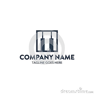 Unique music logo template. vector. editable Vector Illustration