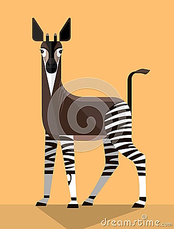 Unique okapi Vector Illustration