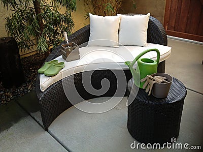 Unique Patio Furniture Stock Photo