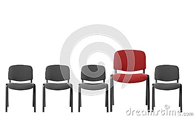 Unique red chair Stock Photo