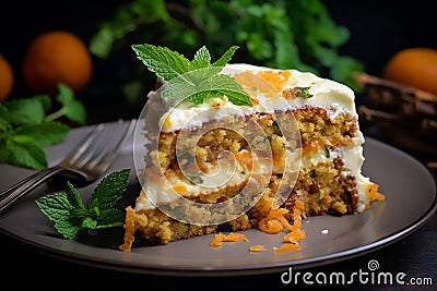 carrot mint cake Stock Photo