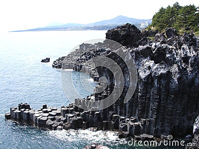 Unique rock cliff Stock Photo