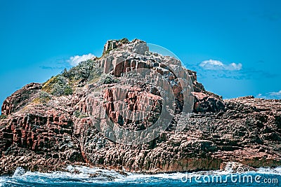 Unique rock formations in Mimosa Rocks National Park, NSW, Australia. Stock Photo