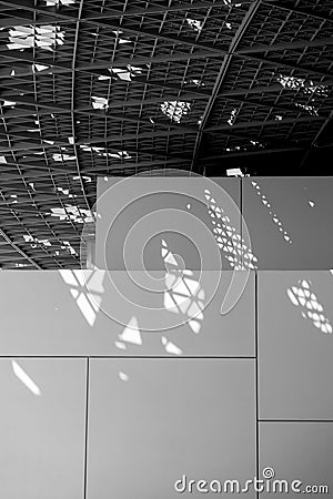 Unique roof structure of the Lourve Editorial Stock Photo