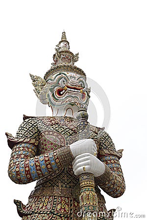 Thai giant temple guardian Stock Photo