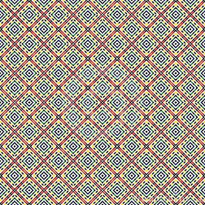 Unique Seamless Retro Striped Dot Tiles Colorful Fabric Geometric Pattern Texture Vector Illustration
