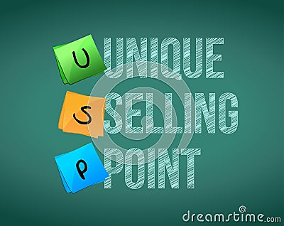 Unique selling point concept illustration design Cartoon Illustration