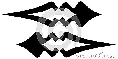 Unique Stylish Zigzag Curvy Element Logo For Your Company On White Stock Photo