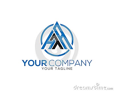 Unique Triangle HFA Letter Logo Icon Modern Design Vector Illustration