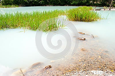 The unique turbid lake Stock Photo