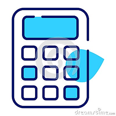 Unique vector of calculator in editable style, adding machine Vector Illustration