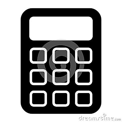 Unique vector of calculator in editable style, adding machine Vector Illustration