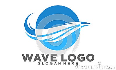 Unique wave symbol icon logo Vector Illustration