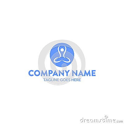 Unique Yoga Logo Vector Illustration