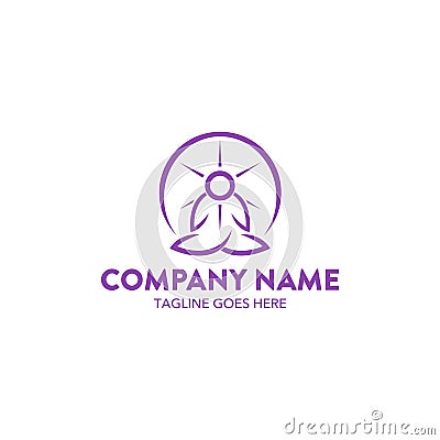 Unique Yoga Logo Vector Illustration