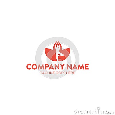 Unique Yoga Logo Vector Illustration