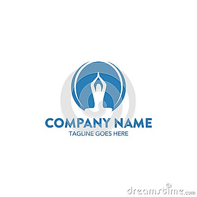 Unique Yoga Logo Vector Illustration