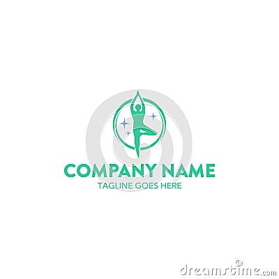 Unique Yoga Logo Vector Illustration