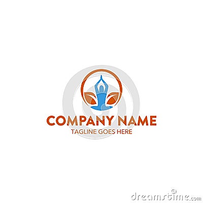 Unique Yoga Logo Vector Illustration