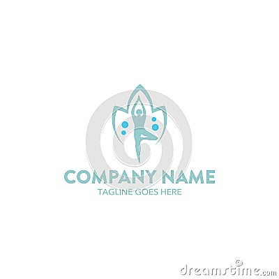 Unique Yoga Logo Vector Illustration