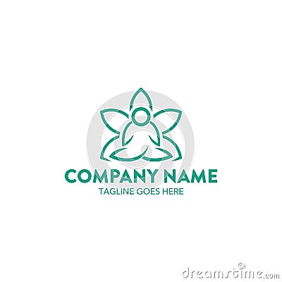 Unique Yoga Logo Vector Illustration