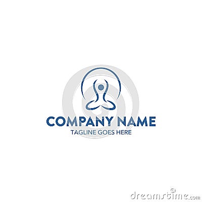 Unique Yoga Logo Vector Illustration