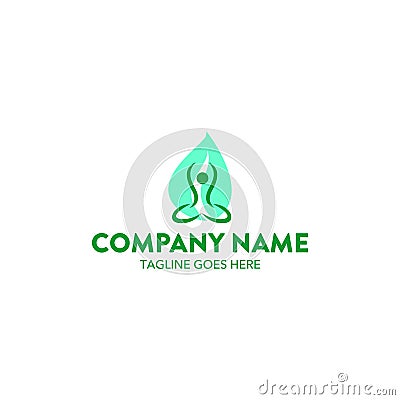 Unique Yoga Logo Vector Illustration