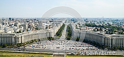 Unirii Boulevard Stock Photo