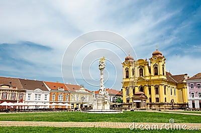 Unirii Square in Timisoara, Romania Stock Photo