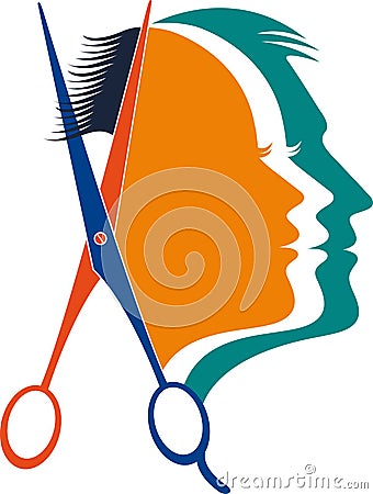 Unisex beautician logo Vector Illustration