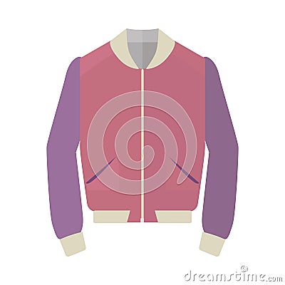 Unisex Sport Jacket Flat Style Vector Illustration Vector Illustration